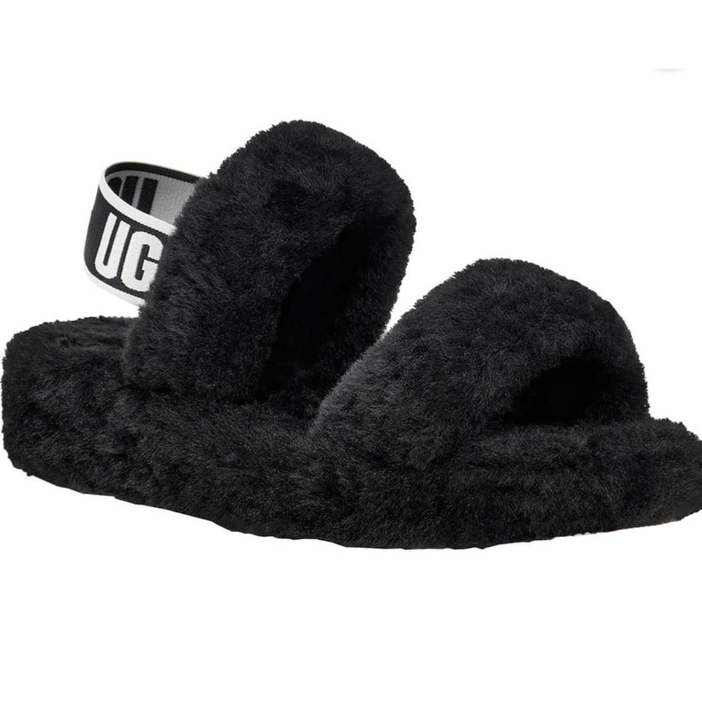 Ugg Oh Yeah black Slippers Size 5